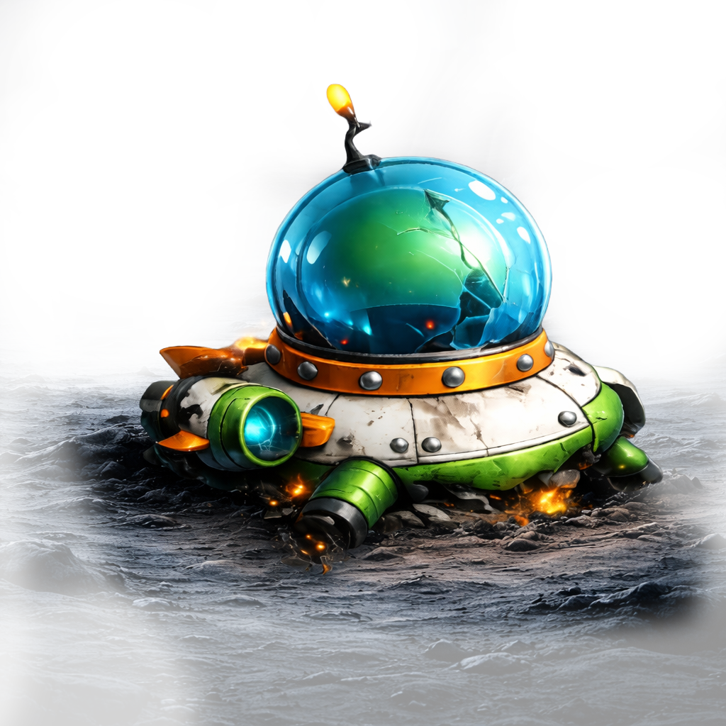 Hank's crashed spaceship